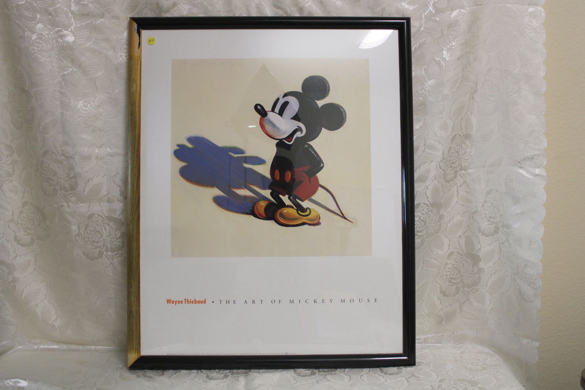 RARE Wayne Thiebaud Framed Wall Art Poster Print '88 The Art of Mickey Mouse