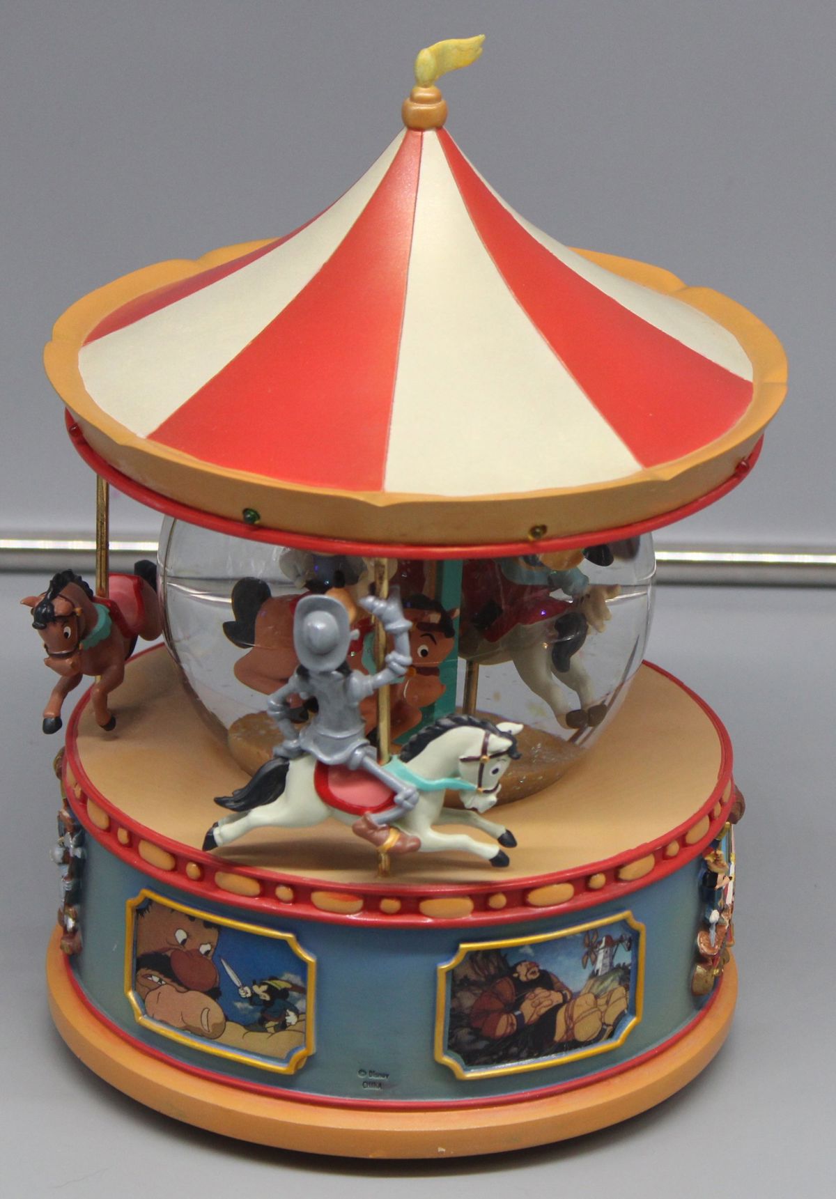 Disney Mickey Mouse “Brave Little Tailor” Carousel Snow Globe
