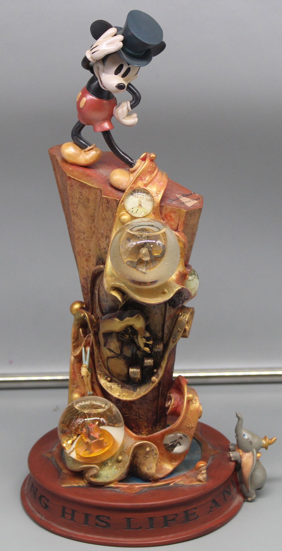 Walt Disney 100th Year Mickey Mouse “Celebrating His Life and Legacy” Snow Globe Sculpture