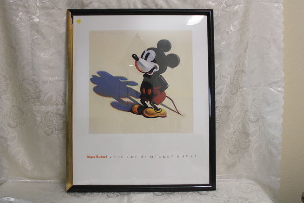 RARE Wayne Thiebaud Framed Wall Art Poster Print '88 The Art of Mickey Mouse