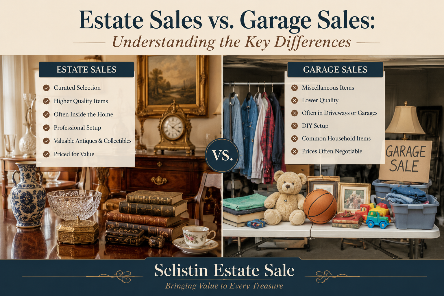 Estate Sales vs. Garage Sales: Understanding the Key Differences