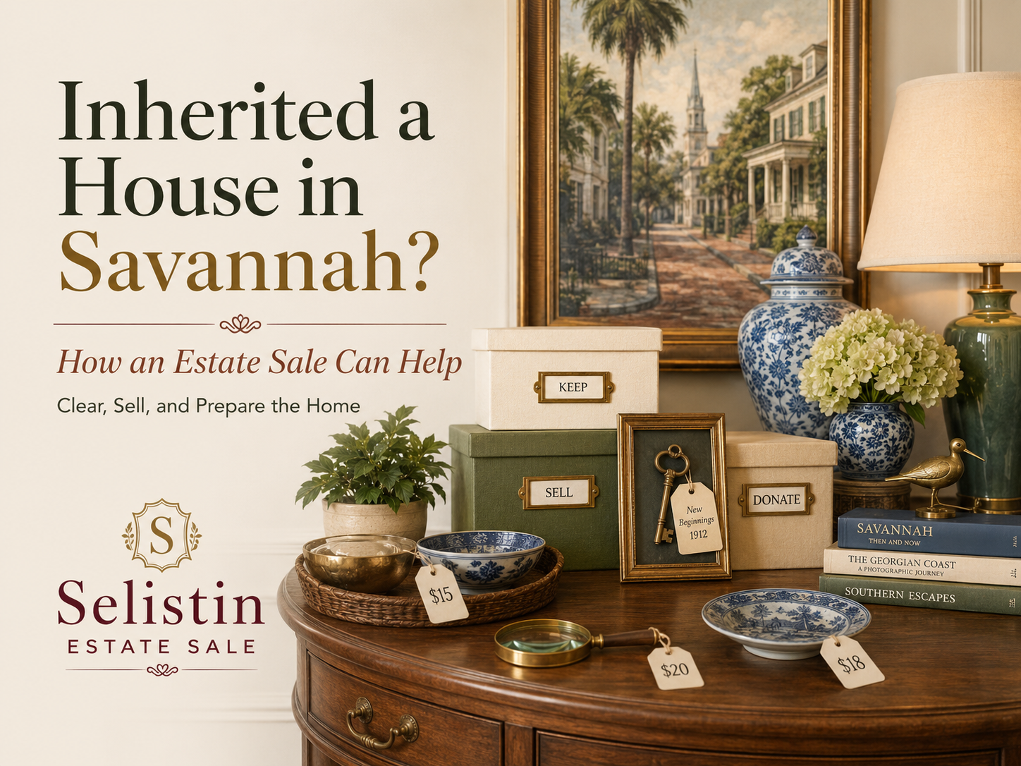 Inherited a House in Savannah? How an Estate Sale Can Help You Clear, Sell, and Prepare the Home